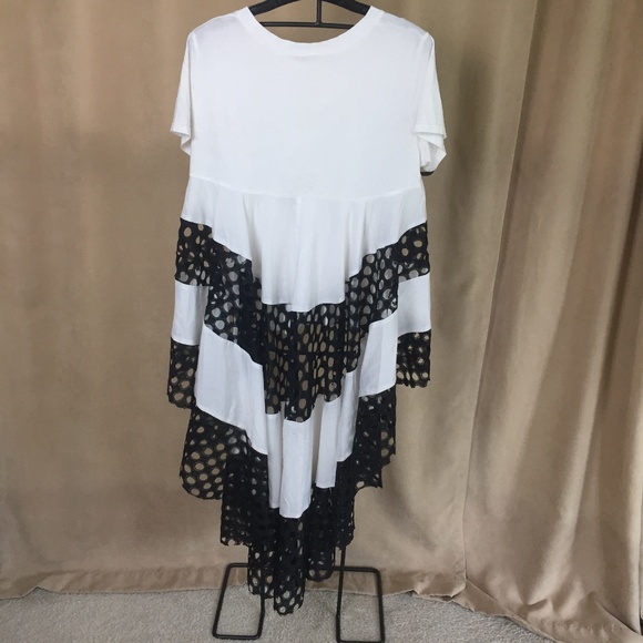 NWT WHY DRESS Hi Lo Top Black/White Size Small - Picture 10 of 15